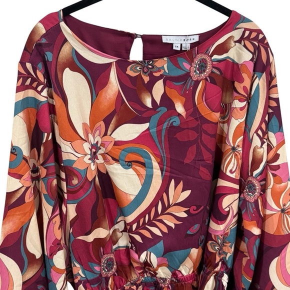 NEW Baltic Born Tally Mini Dress Color Tropical Paradise Floral Lined Size 3X - Picture 3 of 12